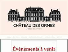 Tablet Screenshot of chateaudesormes.fr